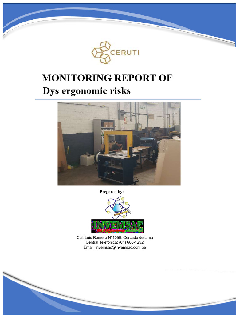 Disergonomic Risks Monitoring Report | PDF | Occupational Safety And ...