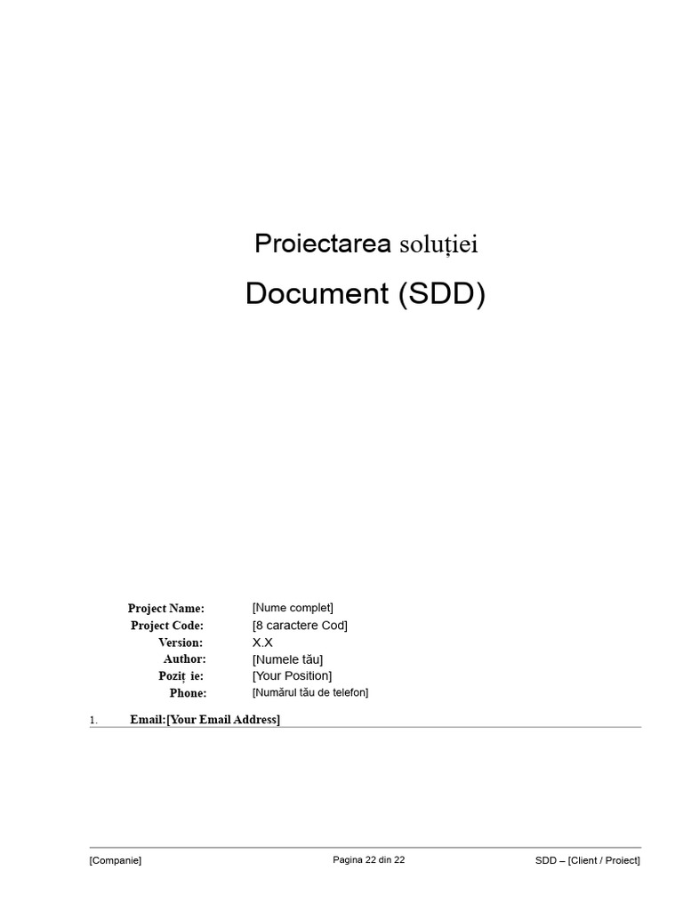 03 Document de Design Al Soluției SDD | PDF