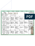 June Activities Calendar