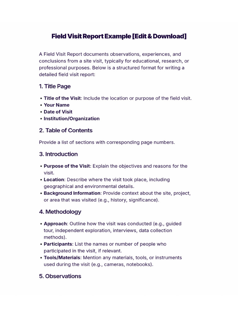 Report Format | PDF