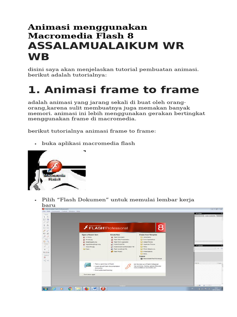 Tutorial Animasi Macromedia Flash 8 | PDF