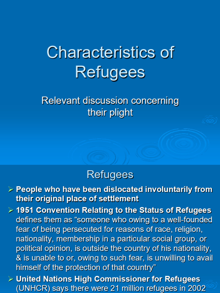Understanding Refugee Characteristics | PDF | Refugee | United Nations ...