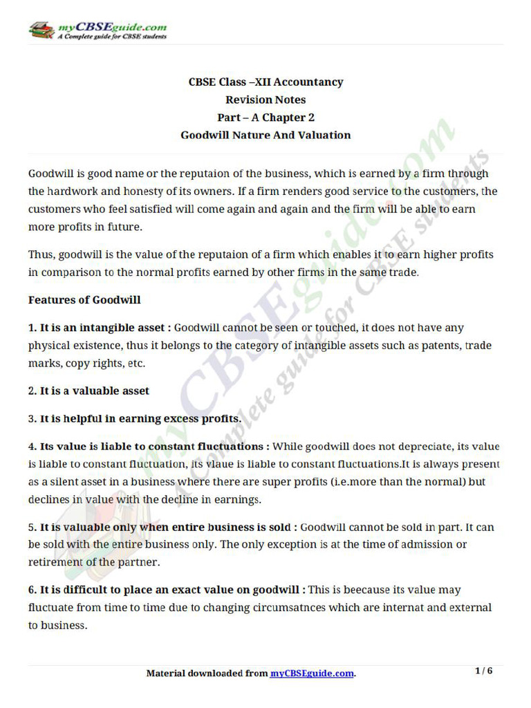 12 Accountancy Revision Notes Part A CH 2 | PDF