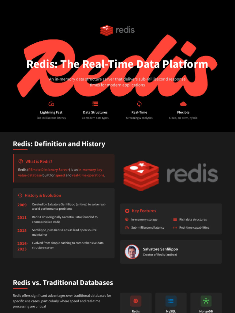 Redis: Fast Real-Time Data Platform | PDF | Databases | Computer Data ...