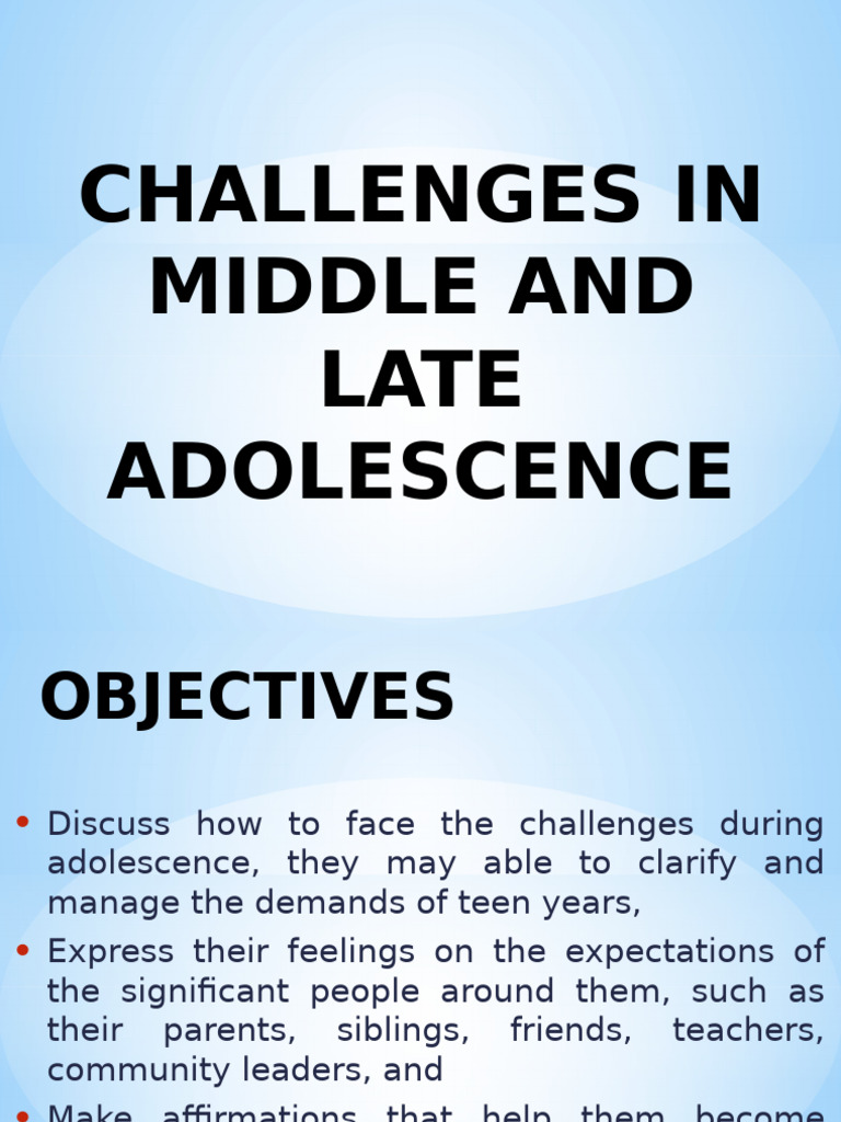 Navigating Late Adolescent Challenges | PDF | Adolescence | Human ...