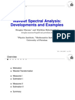 Maraun Wavelet Spectral Analysis Developments and Examples