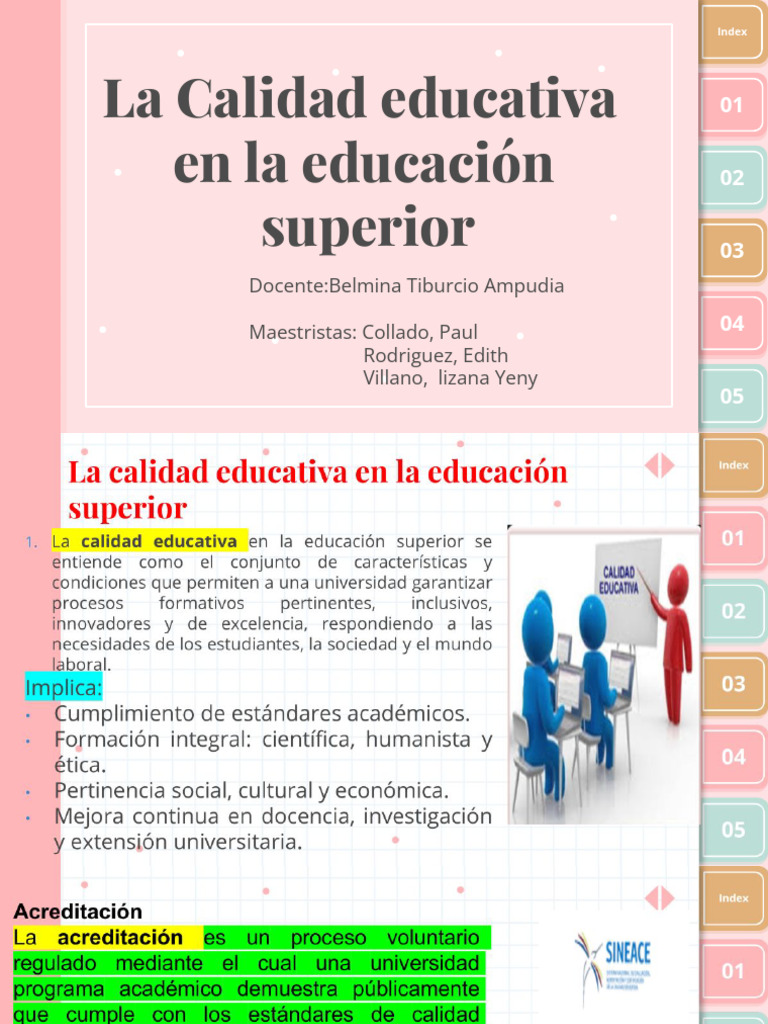 Calidad en la Educación Superior | PDF | Calidad (comercial) | Evaluación