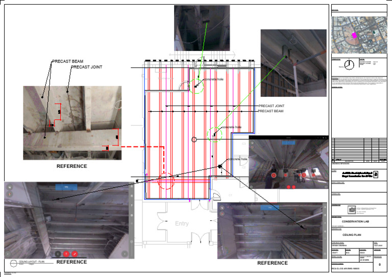 Ceiling Layout Plan for Conservation Lab | PDF | Geodesy | Geographical ...