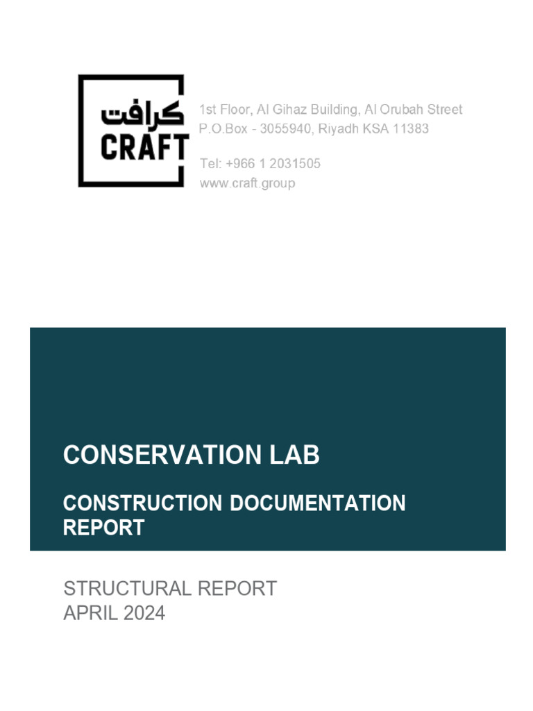 Structural Report for Conservation Lab | PDF | Beam (Structure) | Fracture