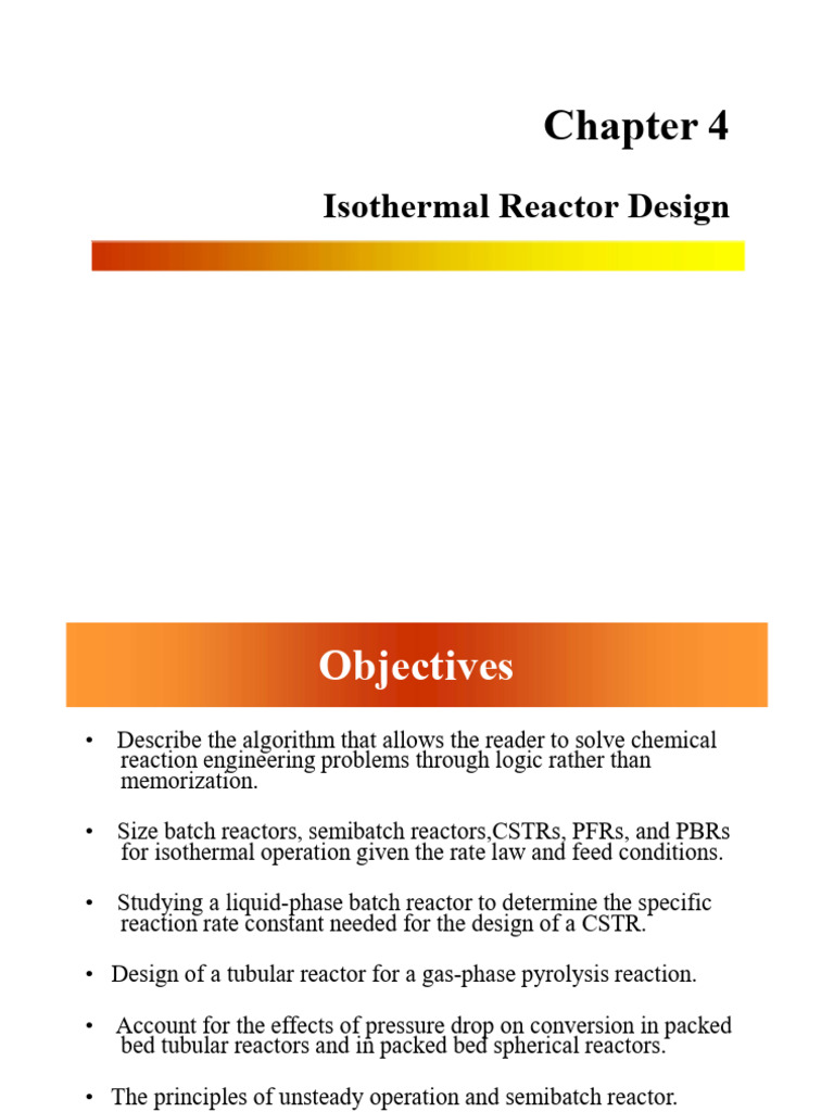 Chapter 4 | PDF | Chemical Reactor | Chemical Reactions