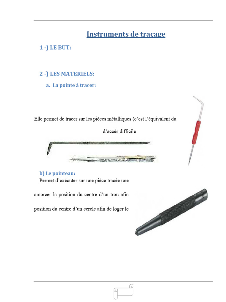 Outils de traçage en métallurgie | PDF | Outils
