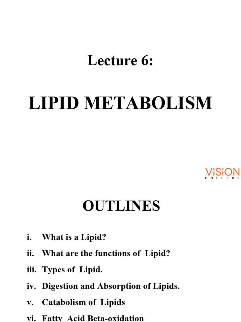 Understanding Lipid Metabolism Basics | PDF | Lipid | Fat