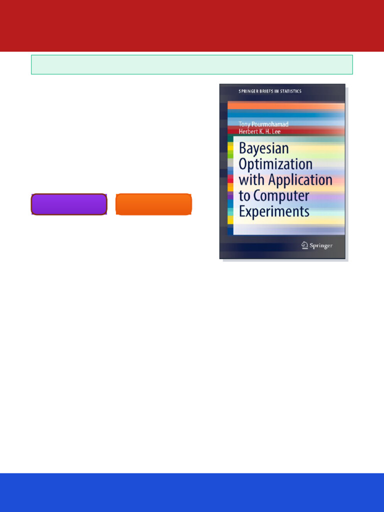Bayesian Optimization With Application To Computer Experiments Tony ...