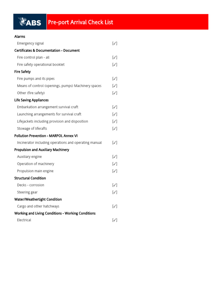 PSI Custom Checklist - United States - Houston, TX | PDF