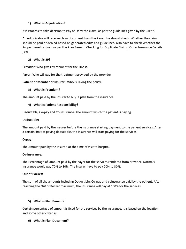 Understanding Claims Adjudication Process | PDF | Deductible | Insurance