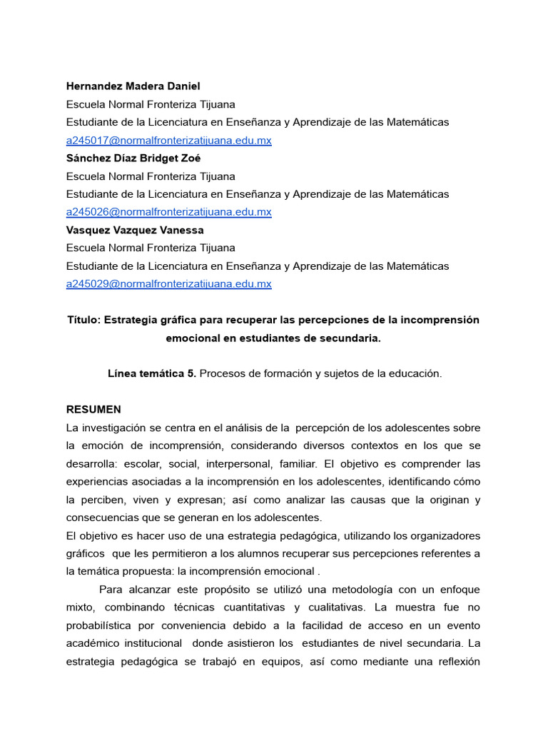 Estrategia Gráfica para Recuperar Las Percepciones de La Incomprensión ...