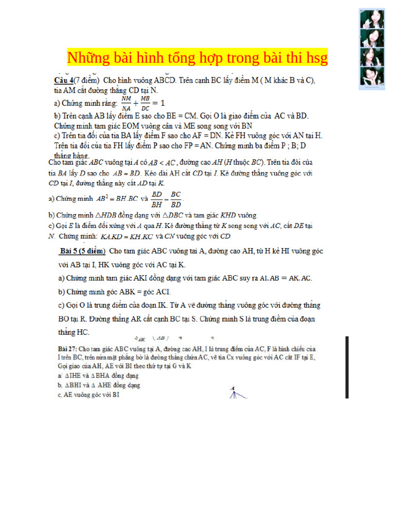 NH NG Bài Hình T NG H P Trong Bài Thi HSG | PDF