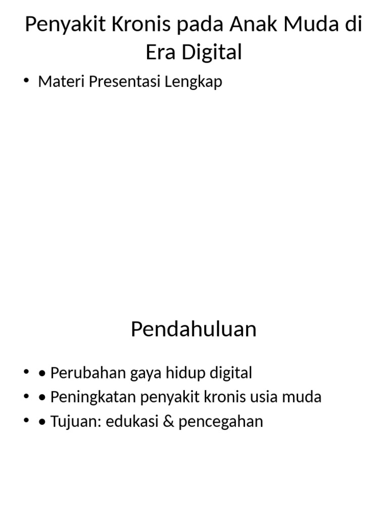 Presentasi Penyakit Kronis | PDF