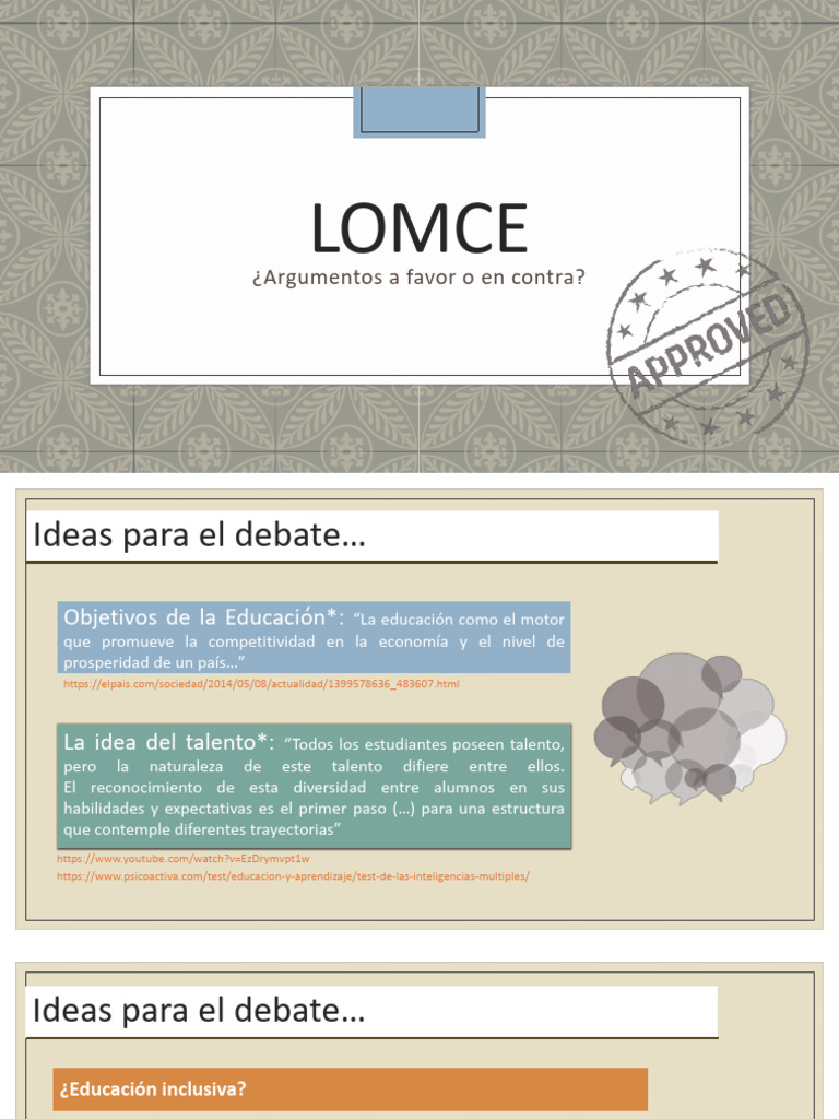 Debate Lomce | PDF