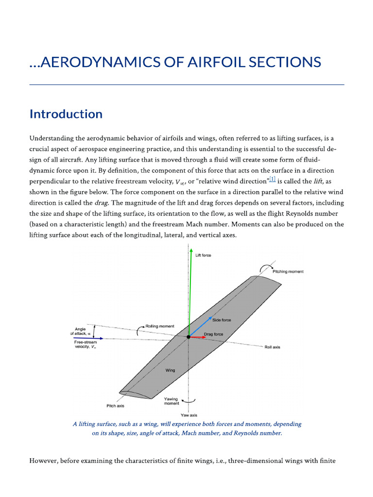 Aerodynamics Airfoil Sections | PDF