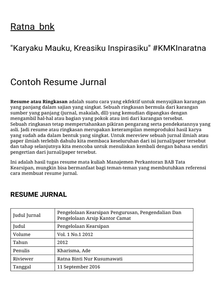 Resume Jurnal | PDF