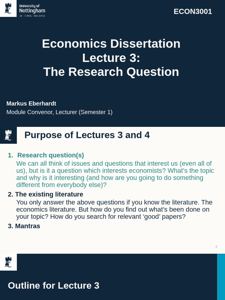 Finding Your Economics Dissertation Topic | PDF | Economics | Analysis