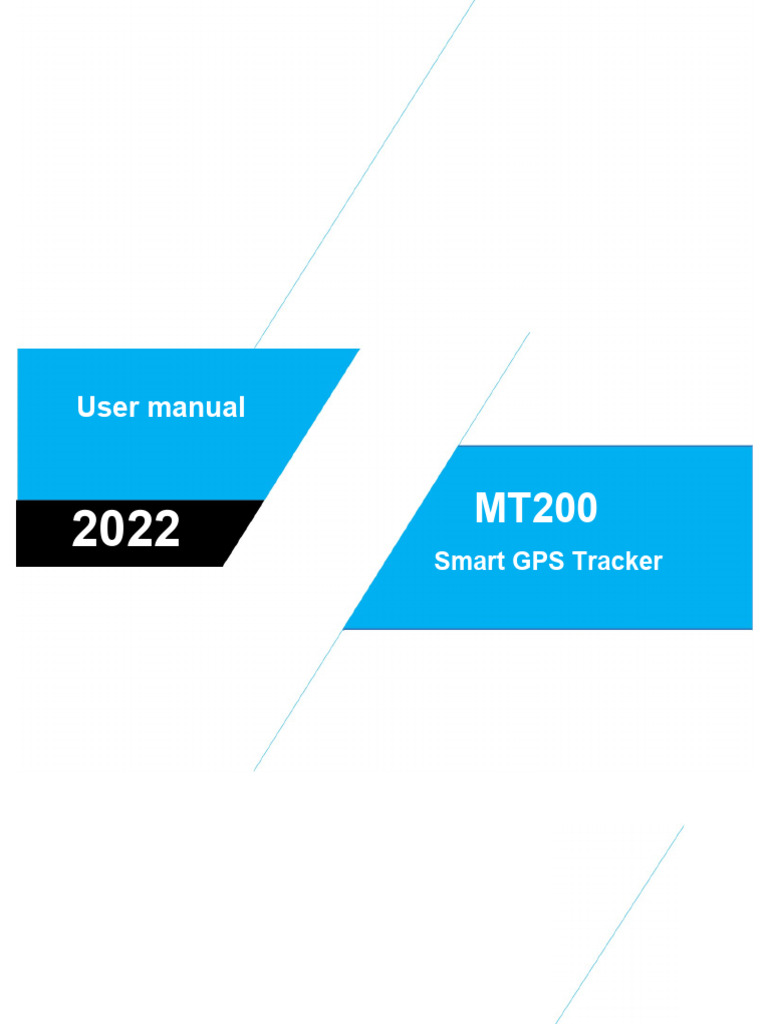 MT200 Smart GPS Tracker User Manual | PDF | Bluetooth | Computing