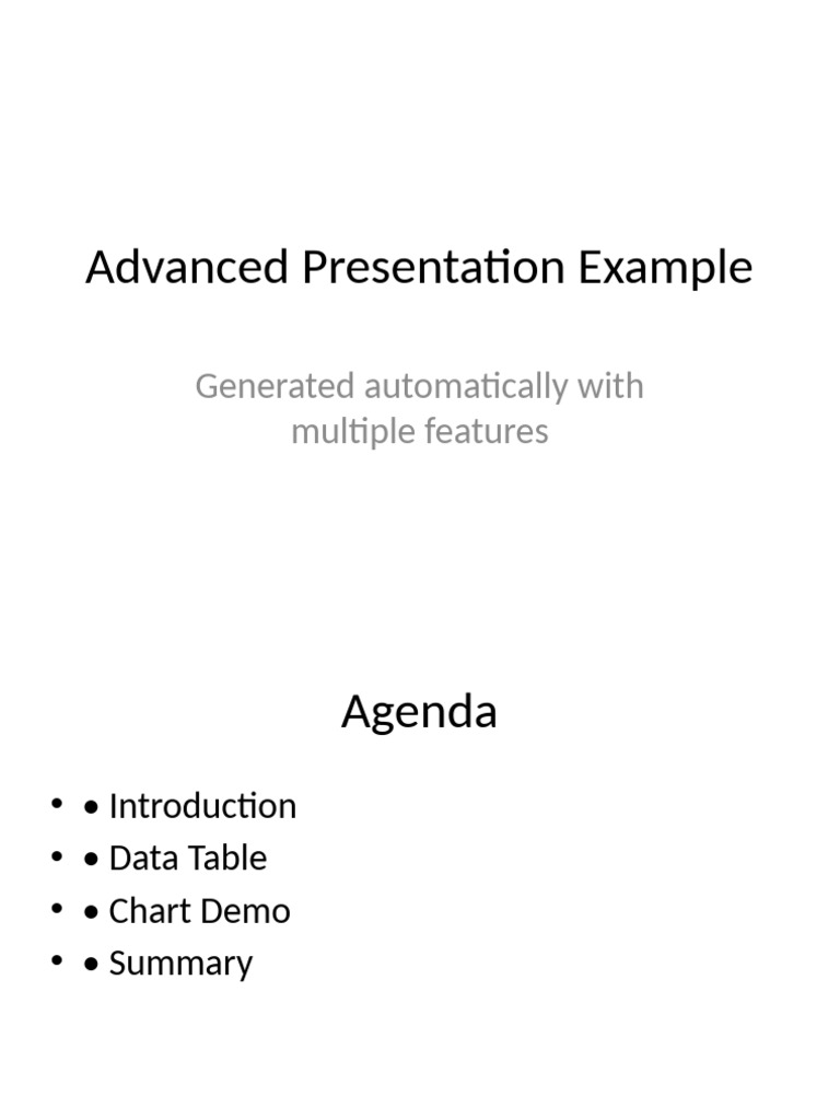 Advanced Presentation Features Demo | PDF