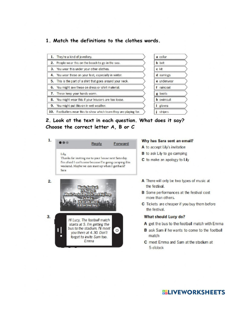 Worksheet 1013505 | PDF