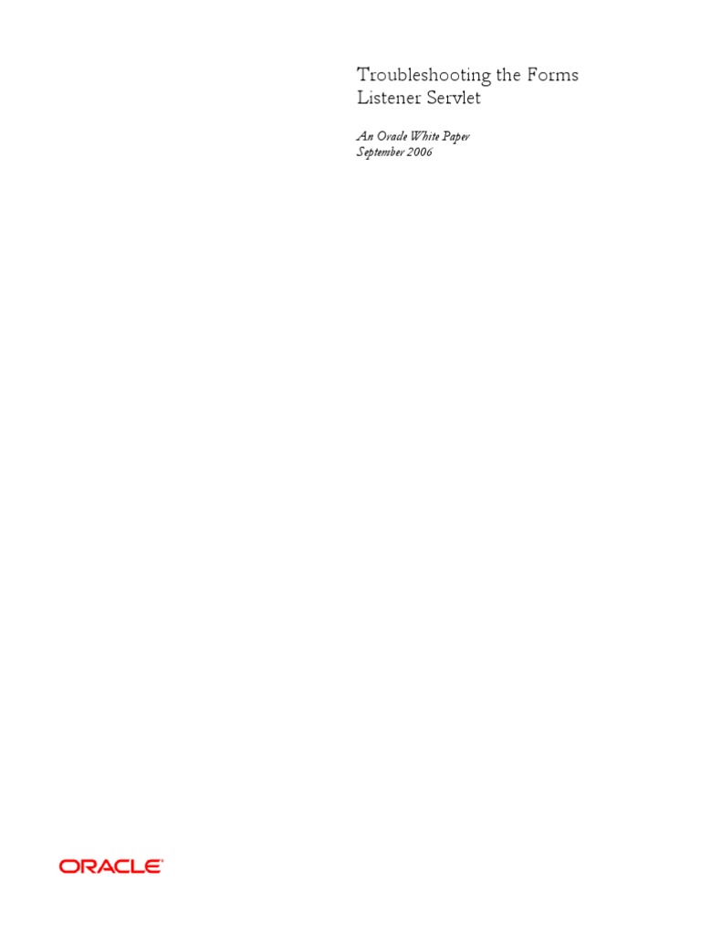 Troubleshooting Oracle Forms Servlet | PDF | Hypertext Transfer ...