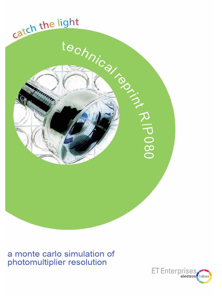 Monte Carlo Simulation of Photomultiplier Resolution | PDF | Poisson ...