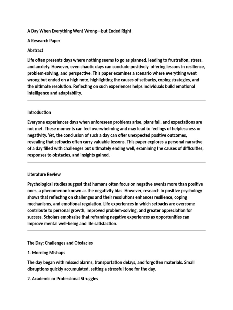 Turning Chaos into Triumph: Resilience Lessons | PDF | Psychological ...