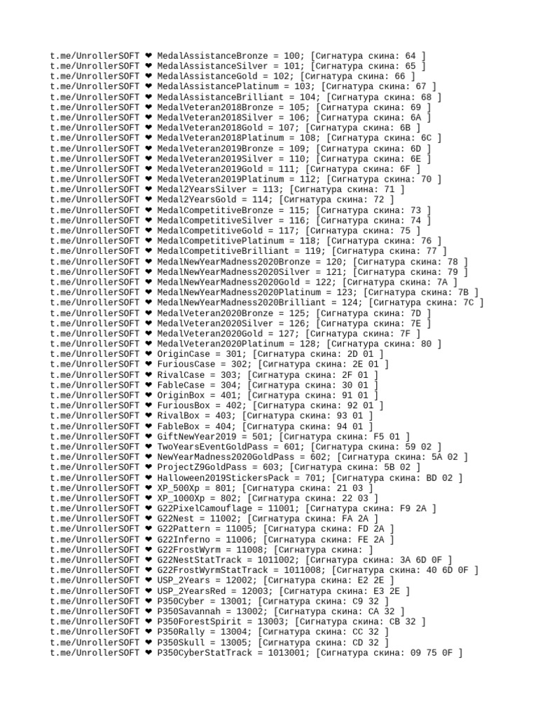 Unroller ID Skins | PDF