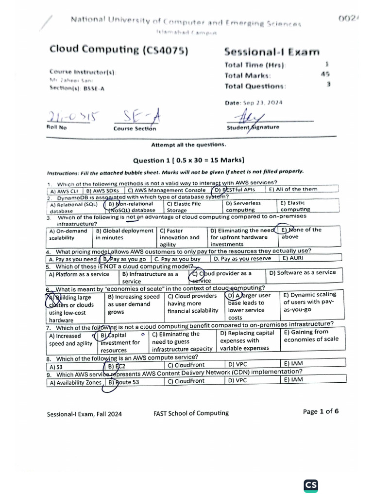 Cloud Computing Sessional-I (Fall-2024) | PDF
