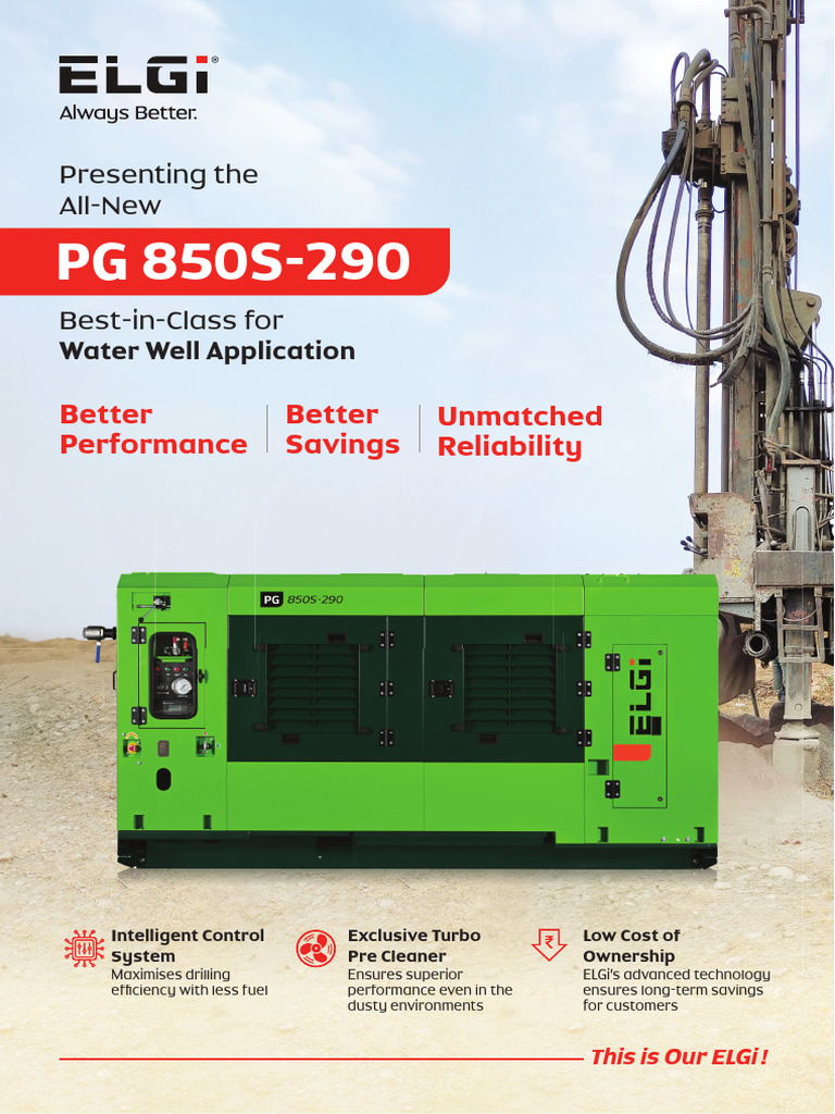 ELGi PG 850S-290 Water Well Compressor | PDF