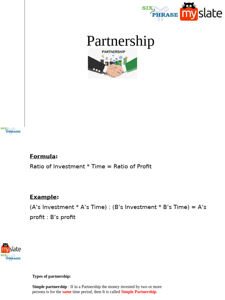 Partnership Profit Calculation Guide | PDF | Investing | Economies