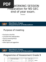 2025 GEC Grade 9 Test Guidelines | PDF