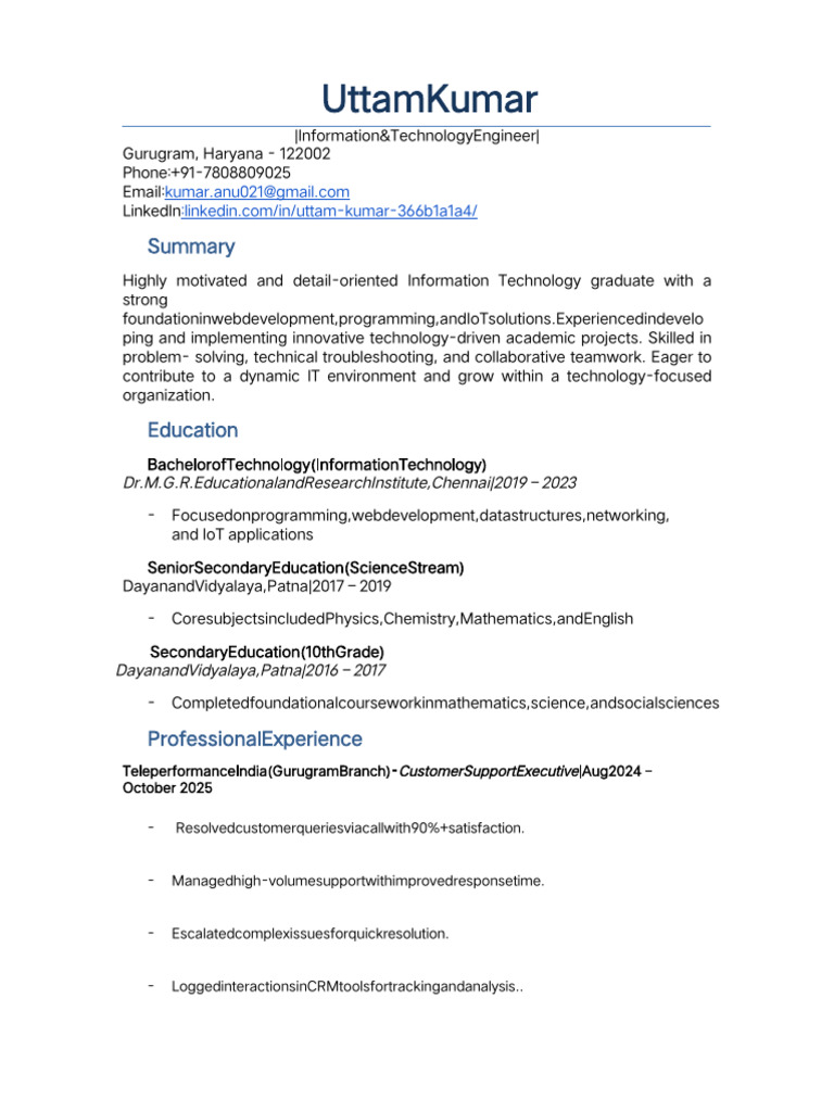 Uttam Resume Update - Google Docs Final | PDF | Computing | Software ...