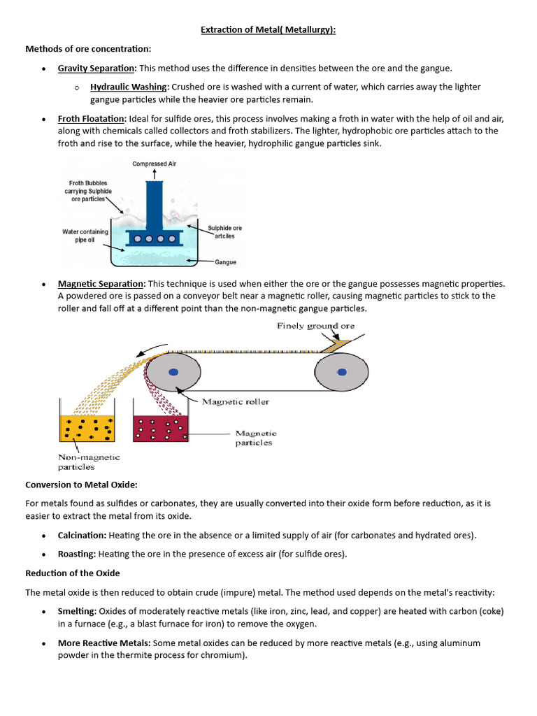 Metal Extraction Methods Explained | PDF