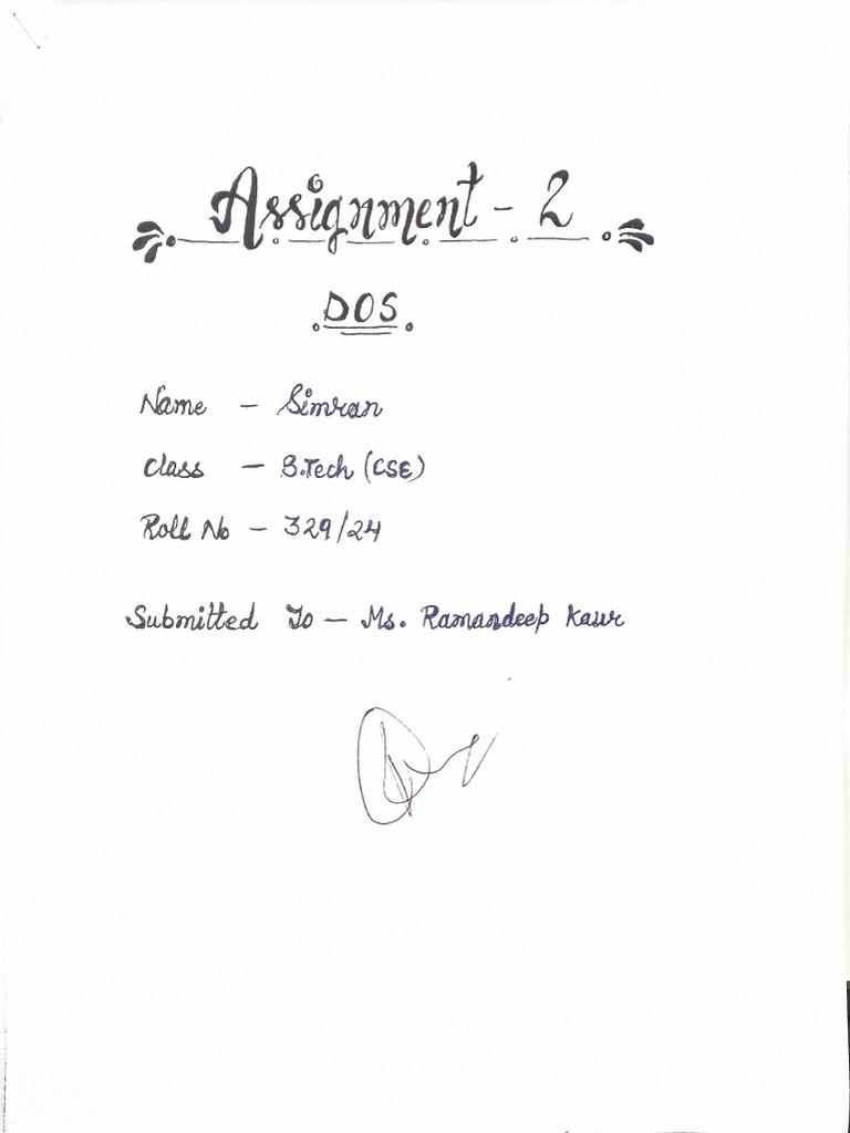 Dos Best Assignment 2 | PDF