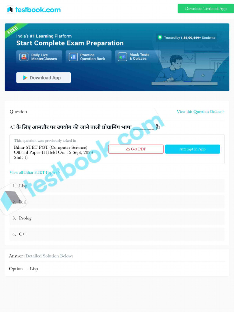 Programming Language Commonly Used For Ai Is 65bde6c742369b0cc579987d | PDF