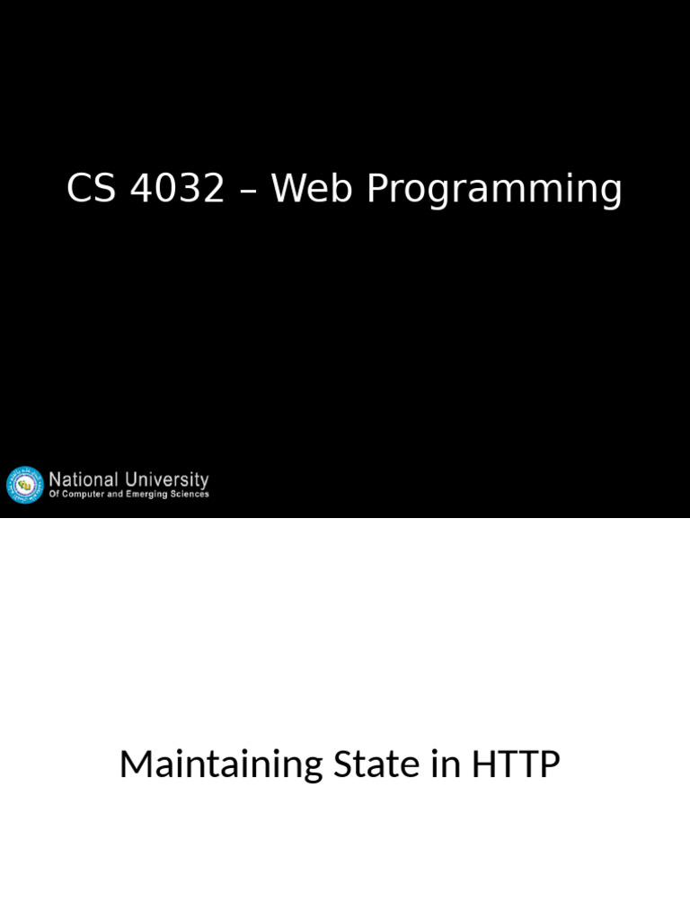 Web LW 06 StateManagement | PDF | Http Cookie | World Wide Web