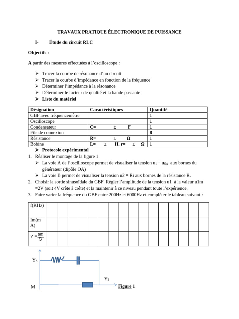 Travaux Pratiques en Électronique de Puissance | PDF | Redresseur ...