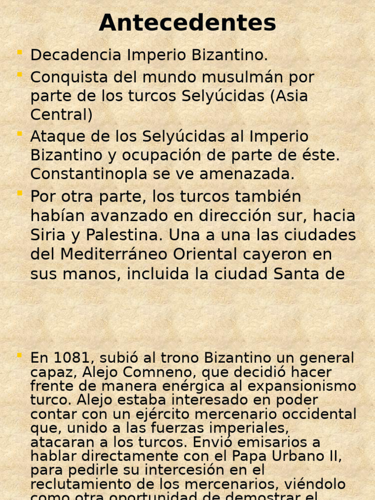 Causas y Consecuencias de las Cruzadas | PDF | Cruzadas | imperio Bizantino