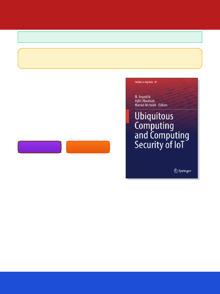 Ubiquitous Computing and Computing Security of IoT N. Jeyanthi Ebook ...