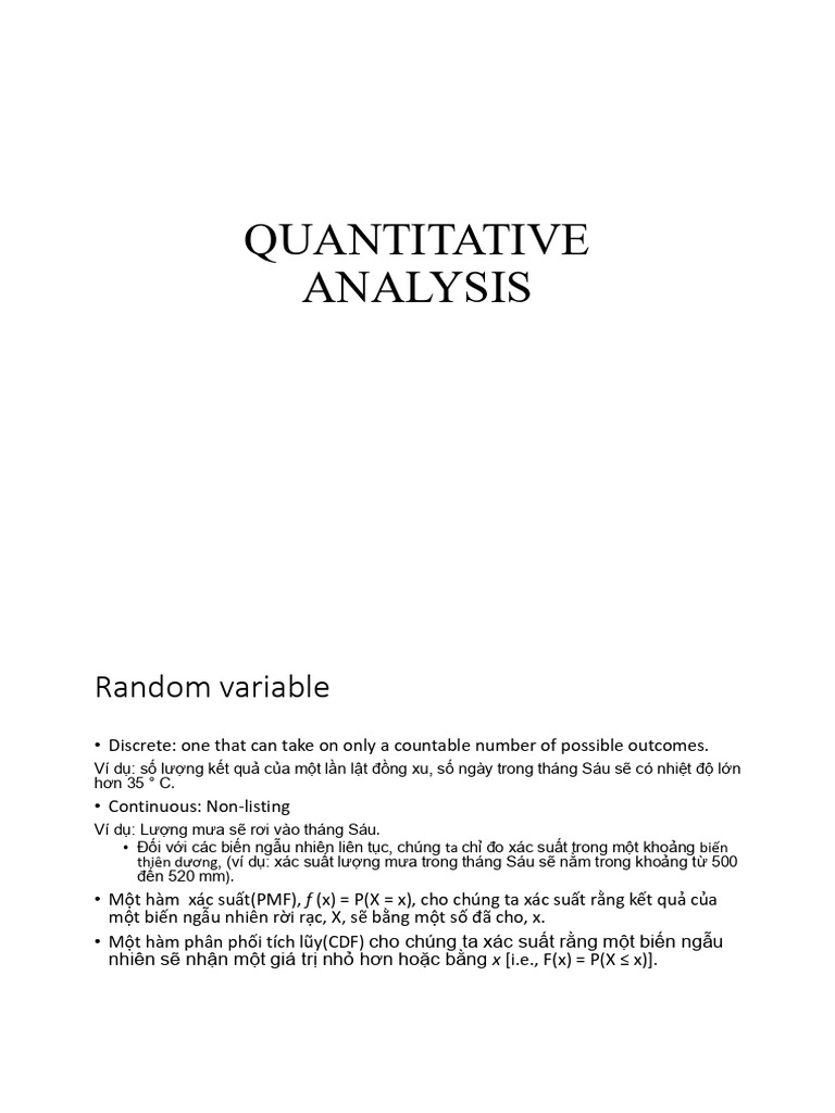 Quantitative Analysis | PDF