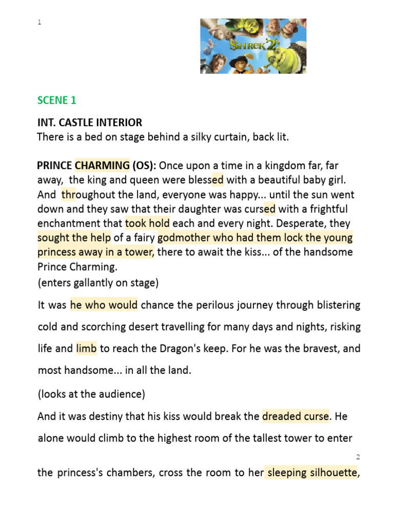 Shrek 2 - Script | PDF