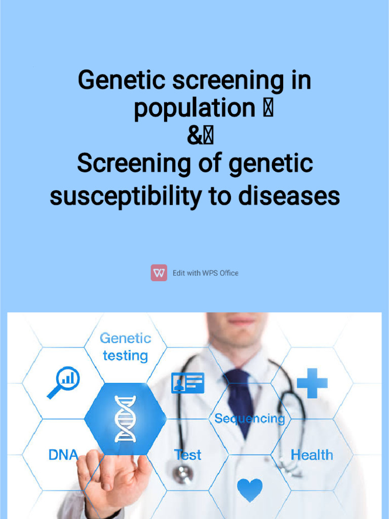 Genetic Screening in Population | PDF | Genetic Testing | Genetics
