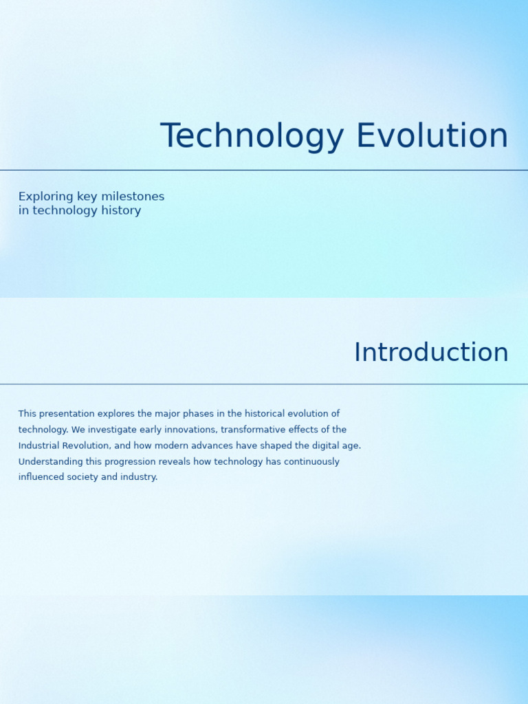 Technology Evolution | PDF | Innovation | Multimedia