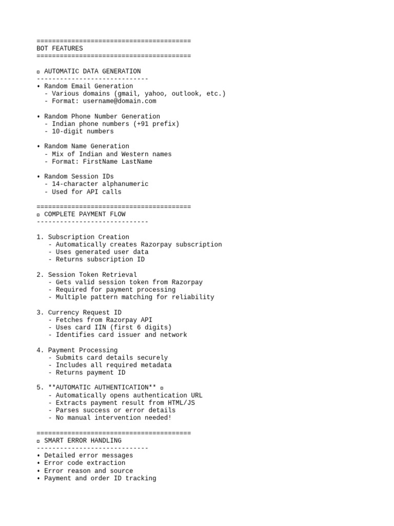 Automated Payment Processing Bot | PDF | Software | Software Engineering